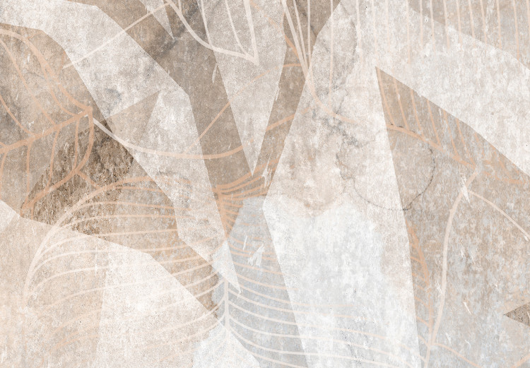 Large canvas print Shadow Abstraction - Interwoven Shapes and Beige Outline of Leaves [Large Format] 151181 additionalImage 6