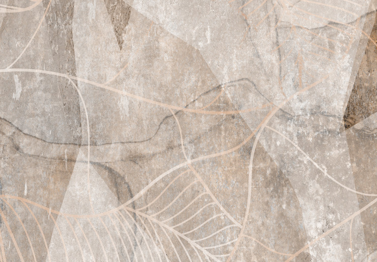 Large canvas print Shadow Abstraction - Interwoven Shapes and Beige Outline of Leaves [Large Format] 151181 additionalImage 4