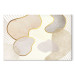 Canvas Art Print Intriguing Shapes - Composition of Watercolor Forms in Beige Shade 151281