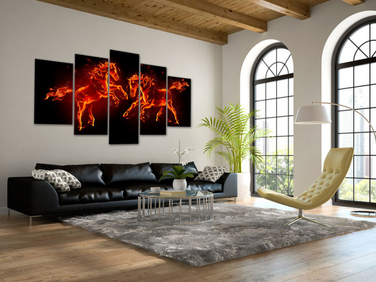 Canvas Art Print Fiery Horses 64581 additionalImage 3