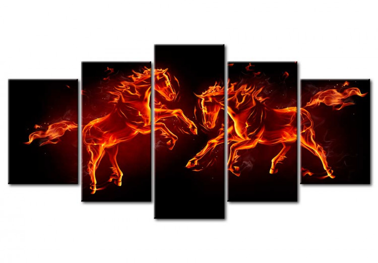 Canvas Art Print Fiery Horses 64581