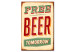 Canvas Print Free beer tomorrow - inscription in English in vintage style. Perfect for kitchen or room 64781