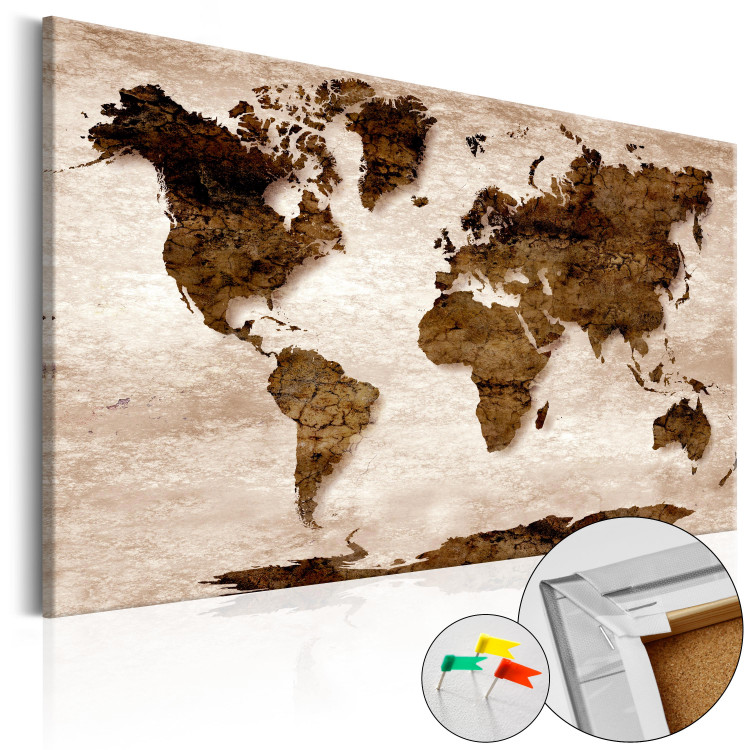Decorative Pinboard The Brown Earth [Cork Map] 92181