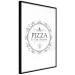 Wall Poster Pizza is the Answer - black and white composition with English text 114591 additionalThumb 11