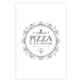 Wall Poster Pizza is the Answer - black and white composition with English text 114591 additionalThumb 19