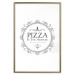 Wall Poster Pizza is the Answer - black and white composition with English text 114591 additionalThumb 14
