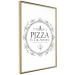 Wall Poster Pizza is the Answer - black and white composition with English text 114591 additionalThumb 12