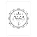 Wall Poster Pizza is the Answer - black and white composition with English text 114591