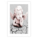 Poster Angel - light pink figurine of a boy leaning on gray cracked earth 116791 additionalThumb 15