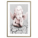 Poster Angel - light pink figurine of a boy leaning on gray cracked earth 116791 additionalThumb 20