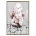 Poster Angel - light pink figurine of a boy leaning on gray cracked earth 116791 additionalThumb 17