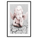 Poster Angel - light pink figurine of a boy leaning on gray cracked earth 116791 additionalThumb 19