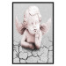Poster Angel - light pink figurine of a boy leaning on gray cracked earth 116791 additionalThumb 16