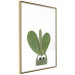 Wall Poster Eared Cactus - funny green plant with eyes on a solid background 116891 additionalThumb 7