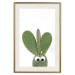 Wall Poster Eared Cactus - funny green plant with eyes on a solid background 116891 additionalThumb 19