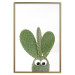 Wall Poster Eared Cactus - funny green plant with eyes on a solid background 116891 additionalThumb 16