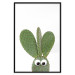Wall Poster Eared Cactus - funny green plant with eyes on a solid background 116891 additionalThumb 24
