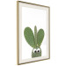 Wall Poster Eared Cactus - funny green plant with eyes on a solid background 116891 additionalThumb 3