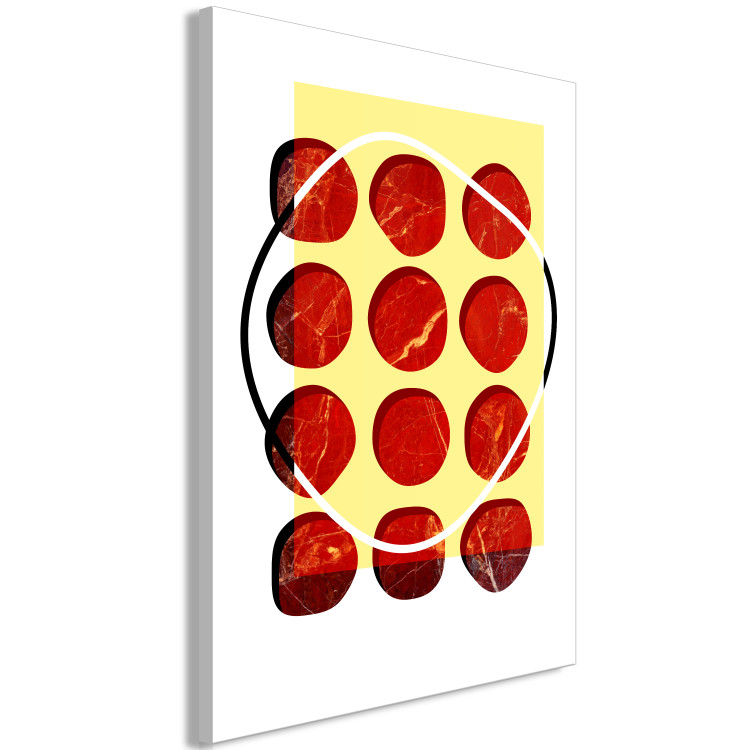 Canvas Print Abstract shapes - twelve circles on a geometric background 117391 additionalImage 2