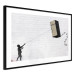 Wall Poster Flying Fridge - Banksy-style graffiti with a boy against a brick background 118791 additionalThumb 13