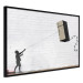 Wall Poster Flying Fridge - Banksy-style graffiti with a boy against a brick background 118791 additionalThumb 12