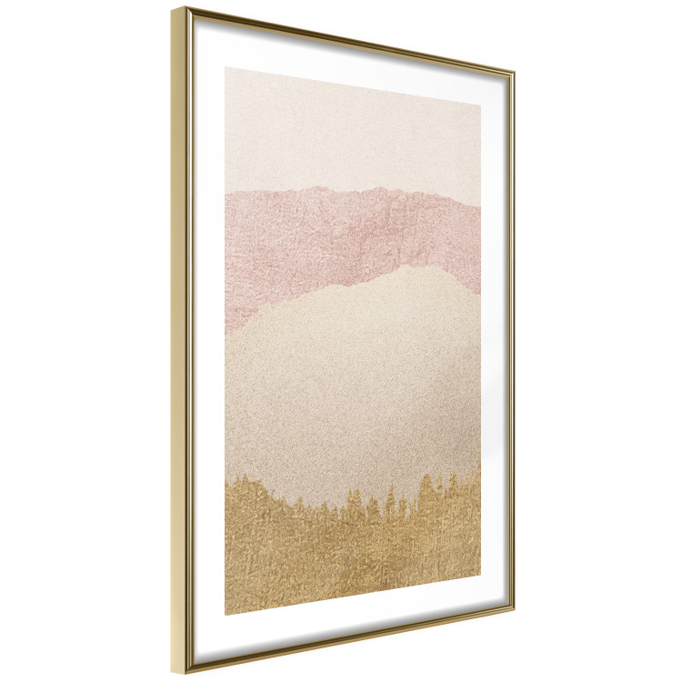 Wall Poster Structural Sandstone - abstraction with a touch of gold in Japanese style 119191 additionalImage 6