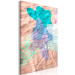 Canvas Art Print Regained memory - pastel stains on the background of crumpled paper 122291 additionalThumb 2