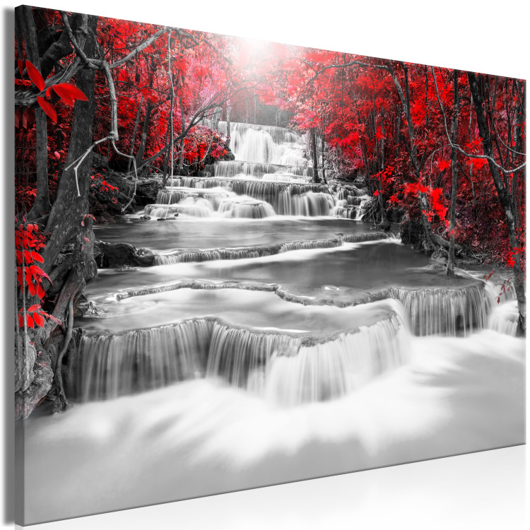 Large canvas print Cascade of Thoughts (Red) [Large Format] 125691 additionalImage 3