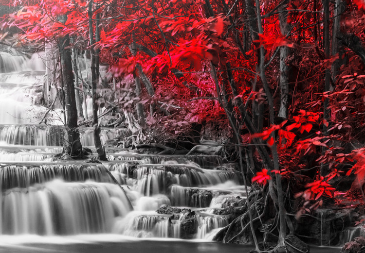 Large canvas print Cascade of Thoughts (Red) [Large Format] 125691 additionalImage 5