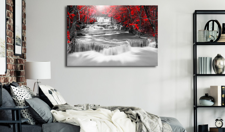 Large canvas print Cascade of Thoughts (Red) [Large Format] 125691 additionalImage 6