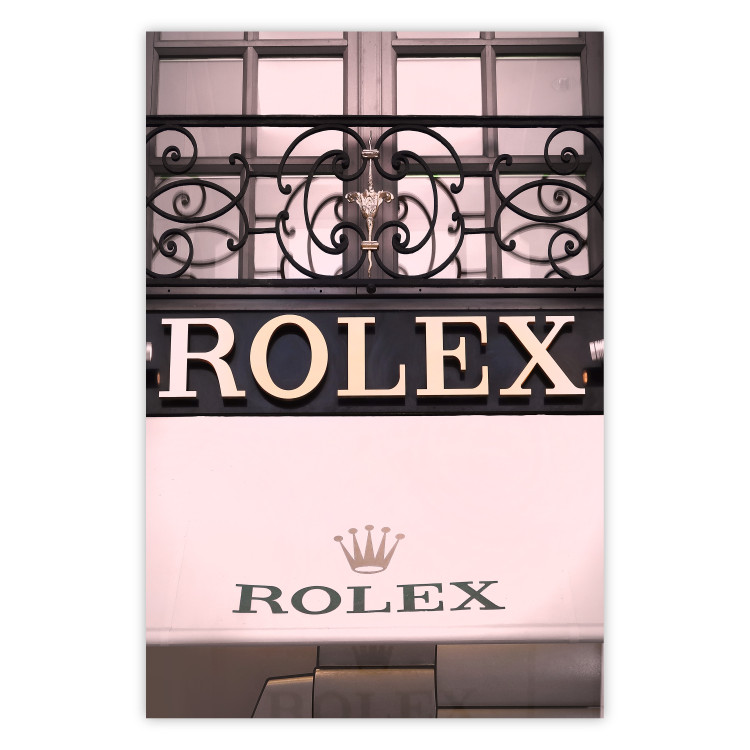 Wall Poster Rolex - company name with watches on building architecture with ornaments 125791