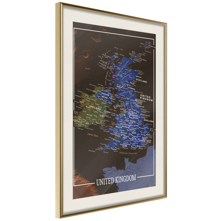 Wall Poster United Kingdom - colorful map of Great Britain with white inscriptions 126291 additionalImage 8