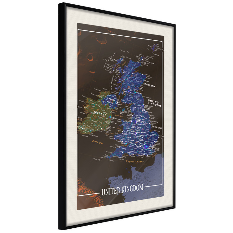 Wall Poster United Kingdom - colorful map of Great Britain with white inscriptions 126291 additionalImage 6