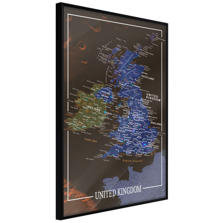 Wall Poster United Kingdom - colorful map of Great Britain with white inscriptions 126291 additionalImage 10
