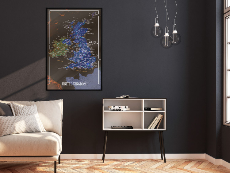 Wall Poster United Kingdom - colorful map of Great Britain with white inscriptions 126291 additionalImage 9