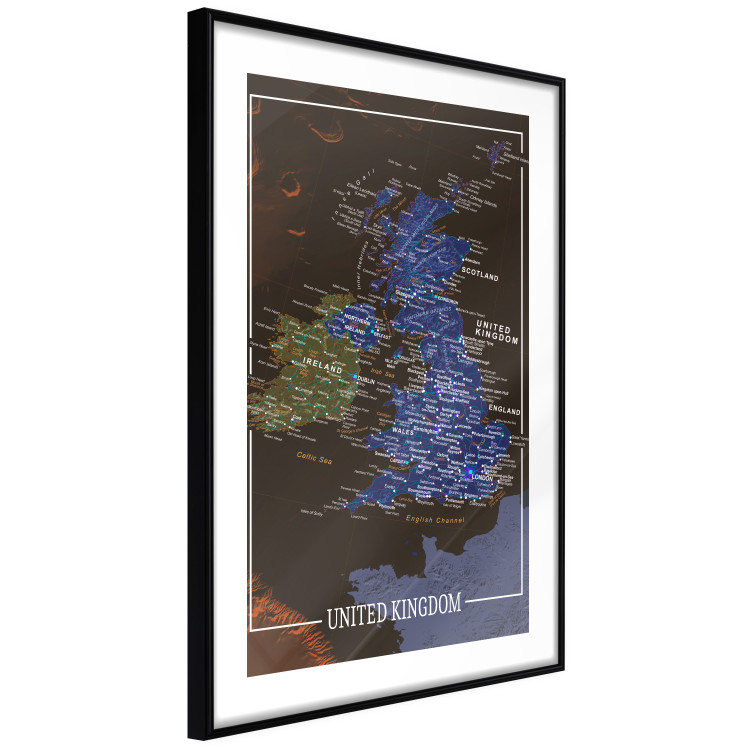 Wall Poster United Kingdom - colorful map of Great Britain with white inscriptions 126291 additionalImage 14