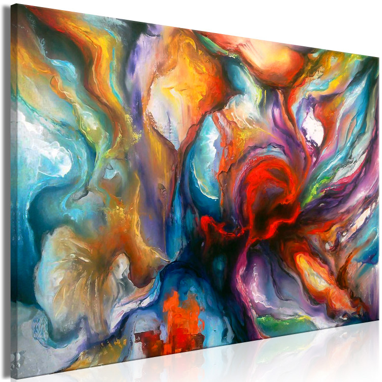 Canvas Art Print Abyss of Colors (1-part) wide - colorful artistic abstraction 127291 additionalImage 2