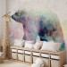 Wall Mural Winter animals - bear motif on background with coloured accent 127491 additionalThumb 5