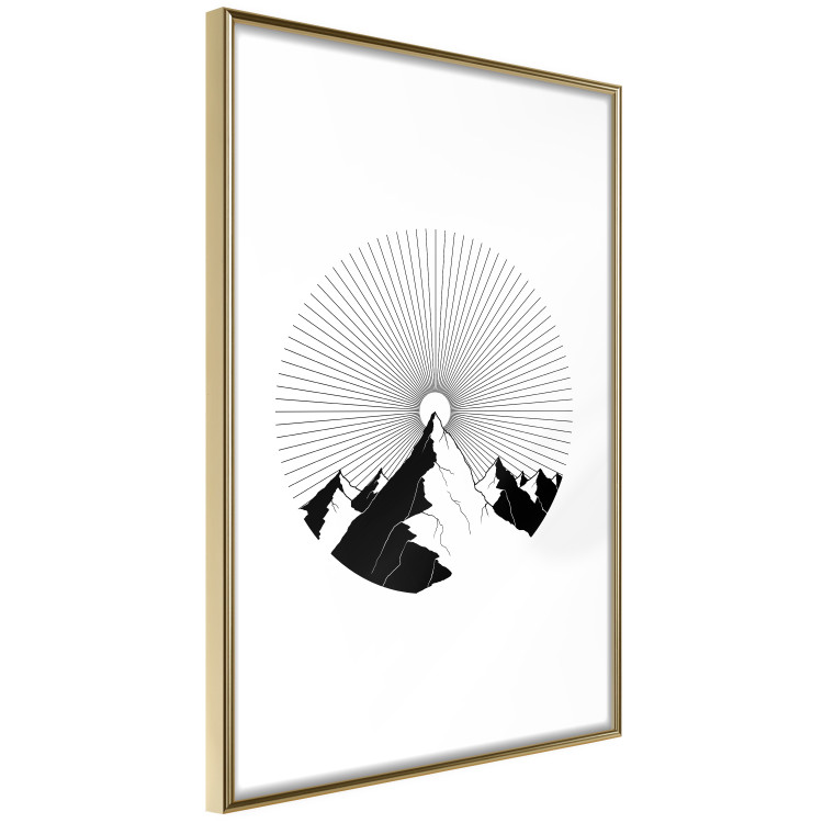 Wall Poster Summit Zenith - abstract black mountain landscape on white background 128491 additionalImage 7