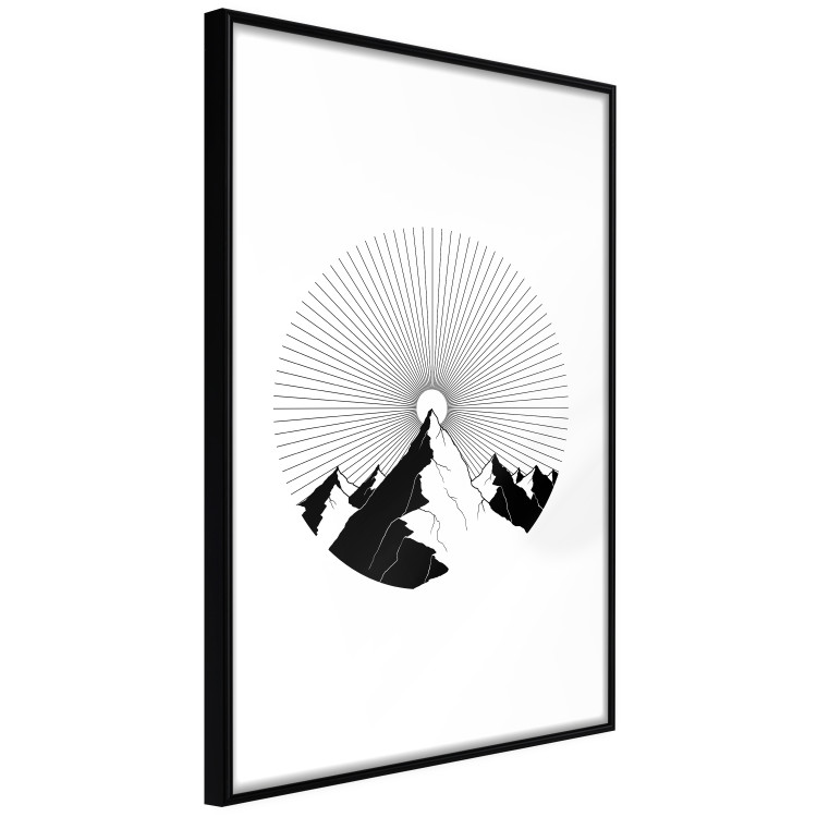 Wall Poster Summit Zenith - abstract black mountain landscape on white background 128491 additionalImage 6