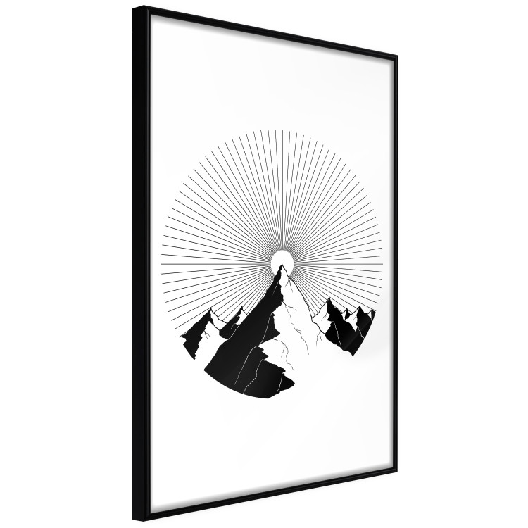Wall Poster Summit Zenith - abstract black mountain landscape on white background 128491 additionalImage 11
