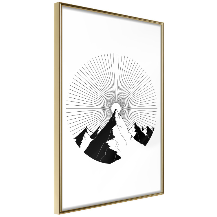 Wall Poster Summit Zenith - abstract black mountain landscape on white background 128491 additionalImage 12