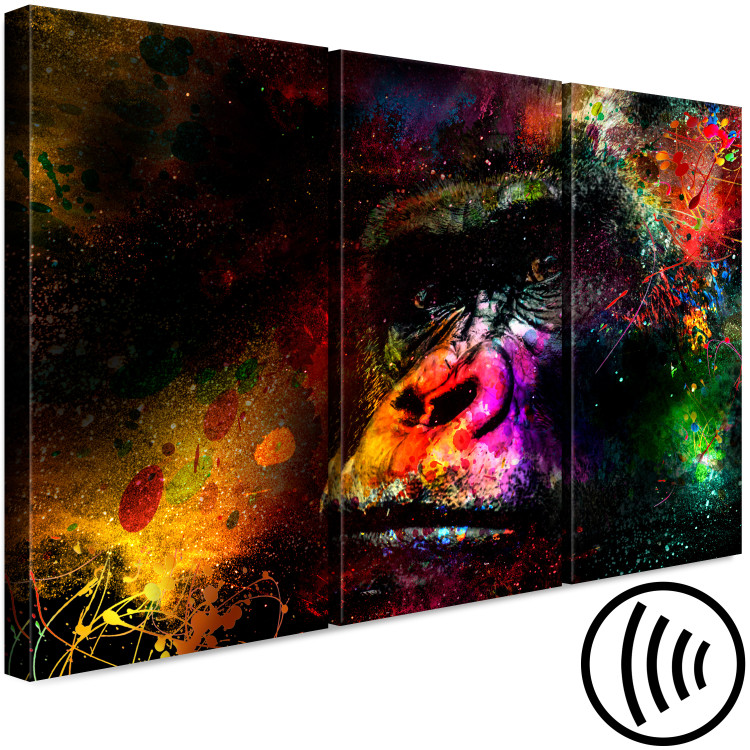 Canvas Print Power of Delicacy (3-part) - abstract colorful animal 128991 additionalImage 6
