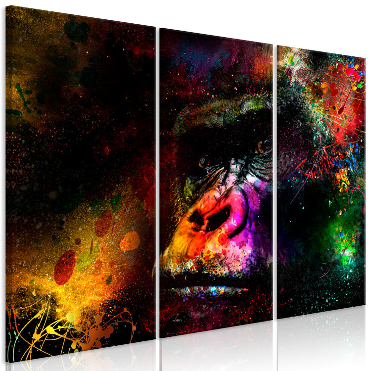Canvas Print Power of Delicacy (3-part) - abstract colorful animal 128991 additionalImage 2