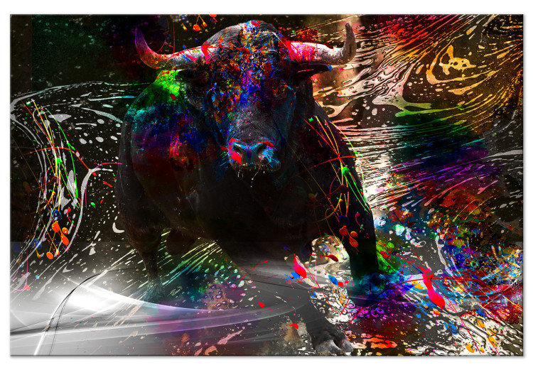 Canvas Testosterone (1-part) wide - abstract colorful animal 129091