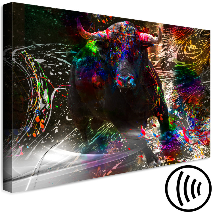 Canvas Testosterone (1-part) wide - abstract colorful animal 129091 additionalImage 6