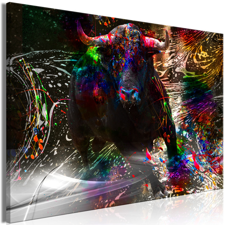 Canvas Testosterone (1-part) wide - abstract colorful animal 129091 additionalImage 2