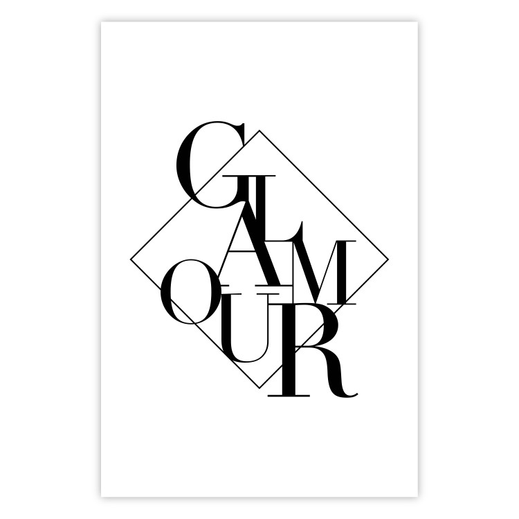 Poster Glamour - English text inside a geometric figure 129591