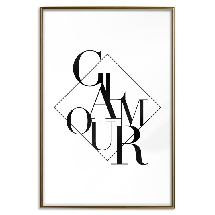 Poster Glamour - English text inside a geometric figure 129591 additionalImage 17