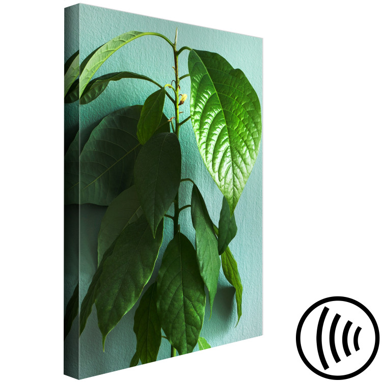 Canvas Art Print Avocado (1-piece) Vertical - landscape of green leaves of a houseplant 129891 additionalImage 6